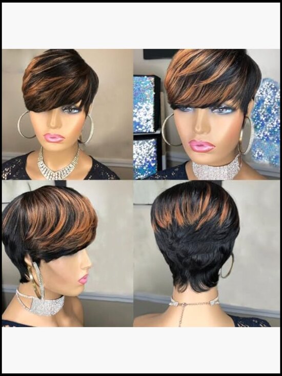 Short Pixie Cut Wig Layered Human Hair Glueless Daily Wear Chic Style main image 6